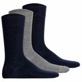 Hudson Easy³ Unisex Sokken 3-Pack Donkerblauw/Grijs 35-38