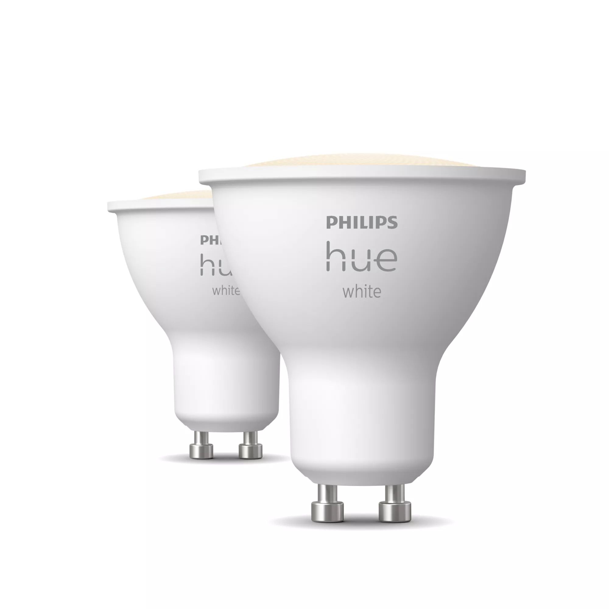 Philips Hue White GU10 Smart Spot - 2 Pack - Bluetooth/Zigbee - Warm White