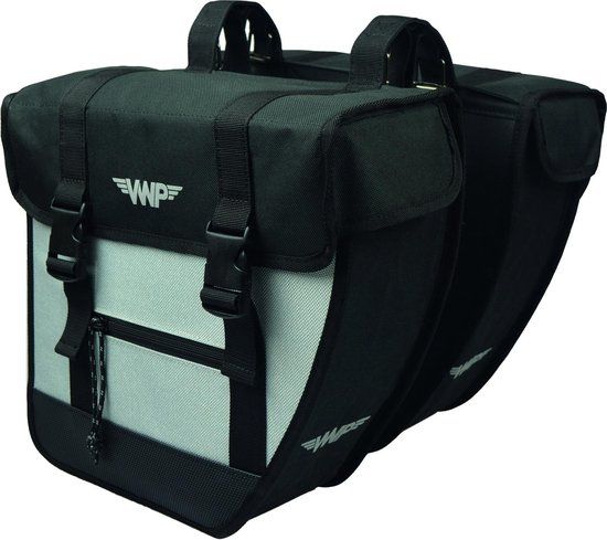 Vwp Dubbele Fietstas Tour 26 Liter Zwart/zilver