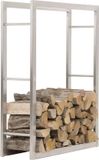 OutdoorMatch Emily Stalen Brandhoutrek - Chroom - 25x80x100cm