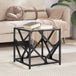 Maison Exclusive - Table basse avec plateau en verre transparent, 40x40x41 cm, acier