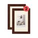 Walther Design Home HO520ND Fotolijst, 15 x 20 cm, houten lijst, 2 stuks, walnoot