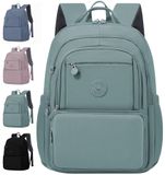 Sac à dos pour l'école avec compartiment pour ordinateur portable jusqu'à 15,6 pouces et 5 poches zippées