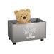 Avilia Speelgoedkist met wieltjes, van MDF-hout, 48 x 28,5 x 28,5 cm, grijs