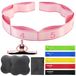 Omgoods - Ceinture de yoga avec bandes de résistance et tapis de yoga pour la flexibilité