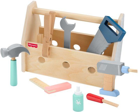 Fisher-Price Houten gereedschapskist speelgoed voor kinderen
