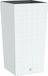 vidaXL Jardinière avec bac amovible aspect rotin 21/49 l pp blanc