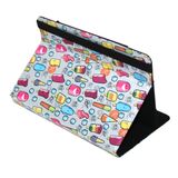 Silver HT Universele Tablet Hoes Folio Grijs/Meerkleurig