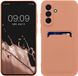 kwmobile Samsung Galaxy A56 5G hoesje met pasjeshouder - TPU case in roze grapefruit