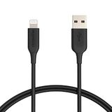 Amazon Basics USB-A naar Lightning-oplaadkabel, MFi-gecertificeerde oplader voor Apple iPhone 2, X, Xs Pro, Pro Max, Plus, iPad, 0,9 m, zwart, 2 stuks