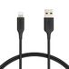 Amazon Basics USB-A naar Lightning-oplaadkabel, MFi-gecertificeerde oplader voor Apple iPhone 2, X, Xs Pro, Pro Max, Plus, iPad, 0,9 m, zwart, 2 stuks