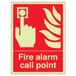 VSafety 13001AN-G "Fire Alarm Call Point" Equipment Sign, Glow In Dark, 1 mm Kunststof, Portret, 150 mm x 200 mm, Rood
