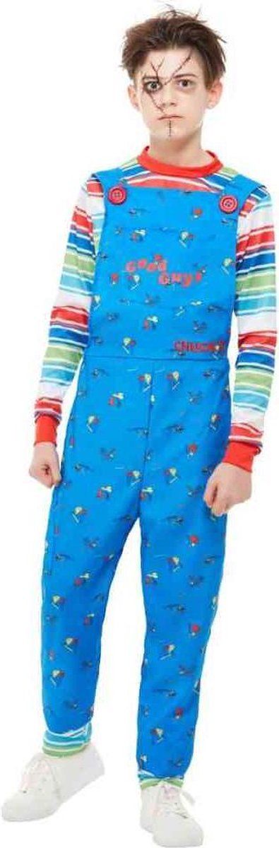 Smiffys Kinder Chucky Blauw Kostuum - Kids tm 12 jaar - Blauw