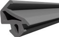 DQ-PP S-1155 PLUS-TEC PVC raamafdichting – zwart – 10 m – rubberen afdichtingstape – kunststof raamafdichtingen – aluminium profielafdichting, voor deuren