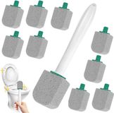 Merkloos / Sans marque Paws & Crafts B.V. Puimsteen voor WC met Handvat - 10 Stuks Puimsteen voor Toilet - Vervangbaar - Puimsteen Toiletborstel - Kalkaanslag verwijderen - Schuurborstel - voor Badkamer, Toilet, Keuken, Zwembaden, Diepe Vlekken