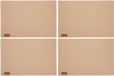 CEPEWA Placemats/onderleggers voor op tafel - 4x stuks - beige - 30 x 45 cm - met ronde hoeken - Diner/ontbijt