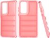 Techsuit Hoesje geschikt voor Samsung Galaxy A35 - Wave Shield Shockproof Hard Case Back Cover - Rood