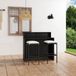 Prolenta Maison Exclusive 3-delige tuinset voor bar met kussens zwart