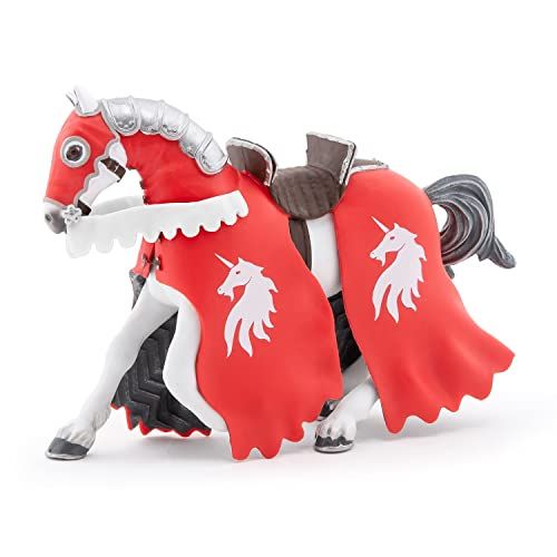 Papo - Paard van de ridder eenhoorn rood - 39781
