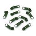 cyclingcolors 10 x vervangende ritssluiting-reparatieset voor ritssluiting, hoofd nr. 5, schuivers voor kleding, tassen, jassen, tassen, koffers, jeans, dennengroen