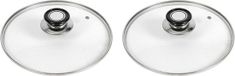Gerimport 2x Universele Glazen Pannendeksels 20 cm