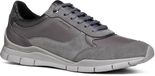 Geox Sukie Lage Sneakers Vrouwen Leer Donkergrijs EU 35