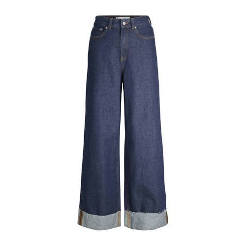 JJXX High Waist Wide Leg Jeans - Dark Blue Denim