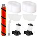 2 Shark 2 vacuümfilters + 4 schuimviltfilters + 1 borstel compatibel met Shark IONFlex DuoClean IF100 X30 X40 F60 F80 IF200 IF201 IF202 IF205 IF251 IF252 IF281 IF282285 U. F280 IC205, XPREMF100 XPSTMF100