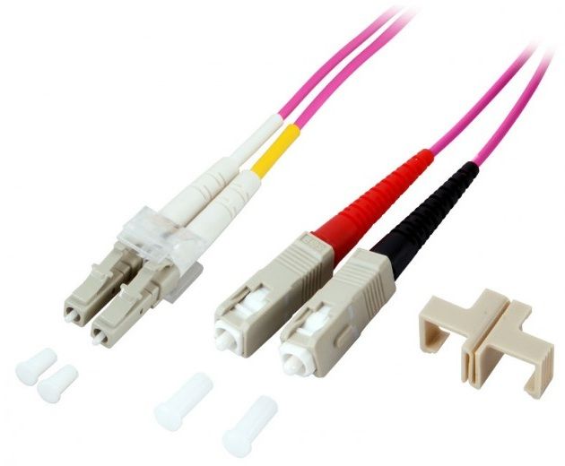 Techly SC/LC Multimode OM4 Fiber Optic Cable - 15m