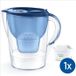 BRITA Marella XL pichet filtreur, bleu, 3,5 litres de capacité totale, 2,5 litres d'eau filtrée, 1 cartouche filtrante tout-en-un Maxtra Pro
