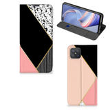 B2Ctelecom OPPO Reno4 Z 5G Stand Case Zwart Roze Vormen