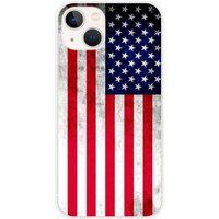 Apple iPhone 13 Siliconen hoesje Amerikaanse vlag