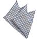 OLYMP Pochet blauw/bruin/wit, Ruit