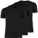 OLYMP Modern Fit T-Shirt ronde hals drie-pack zwart, Effen