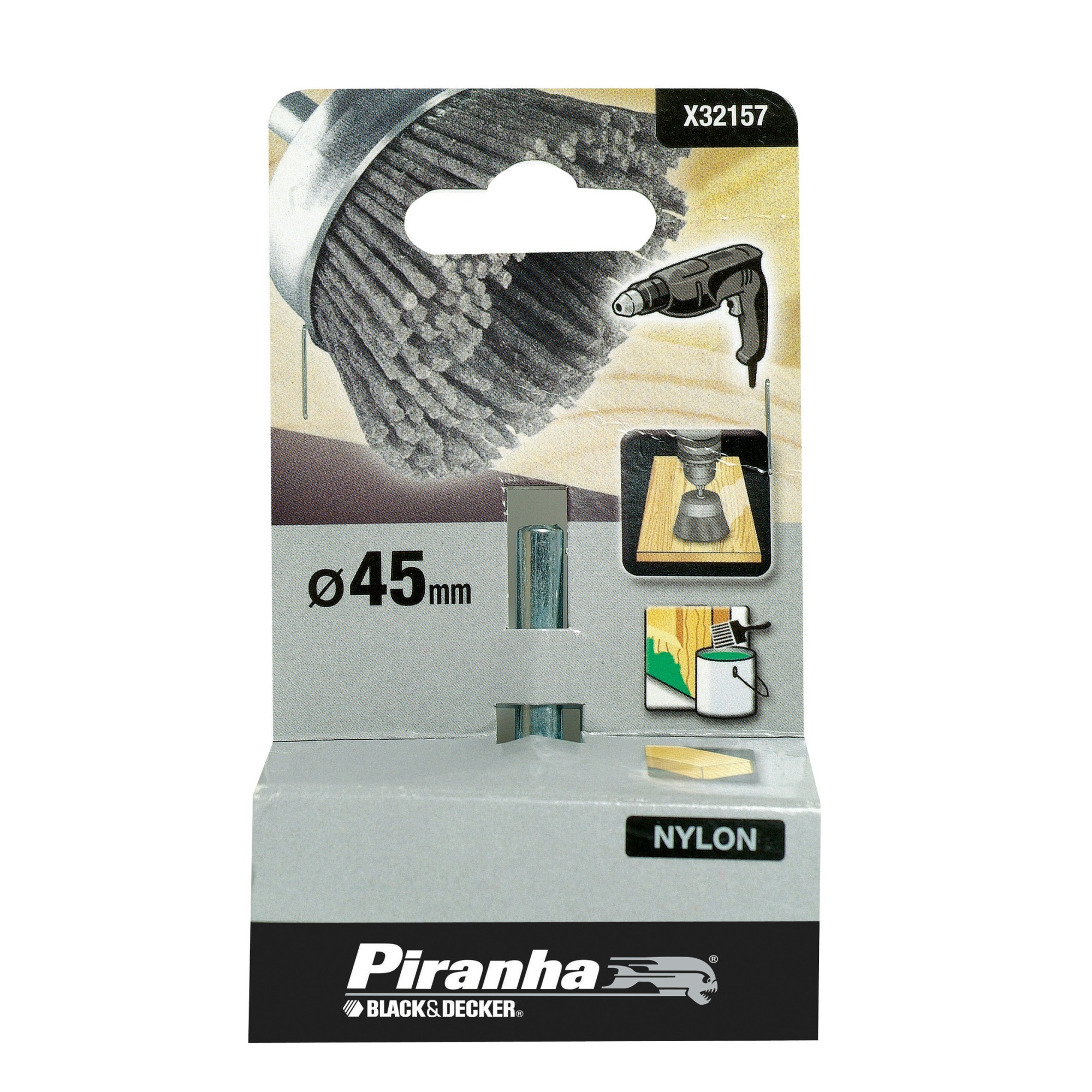Piranha HI-TECH nylondraadborstel 45 mm X32157
