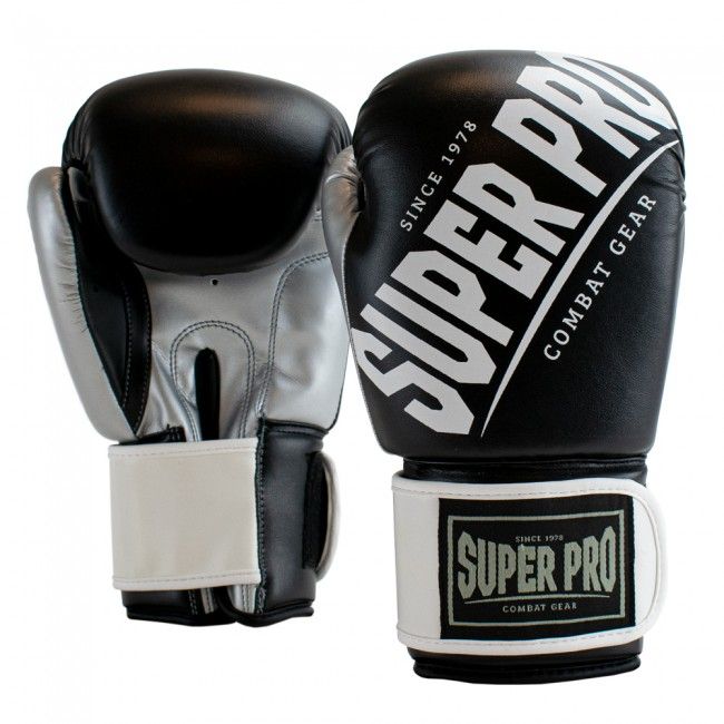 Super Pro Combat Gear Rebel Bokshandschoenen - Zwart/Grijs/Wit - 12 oz