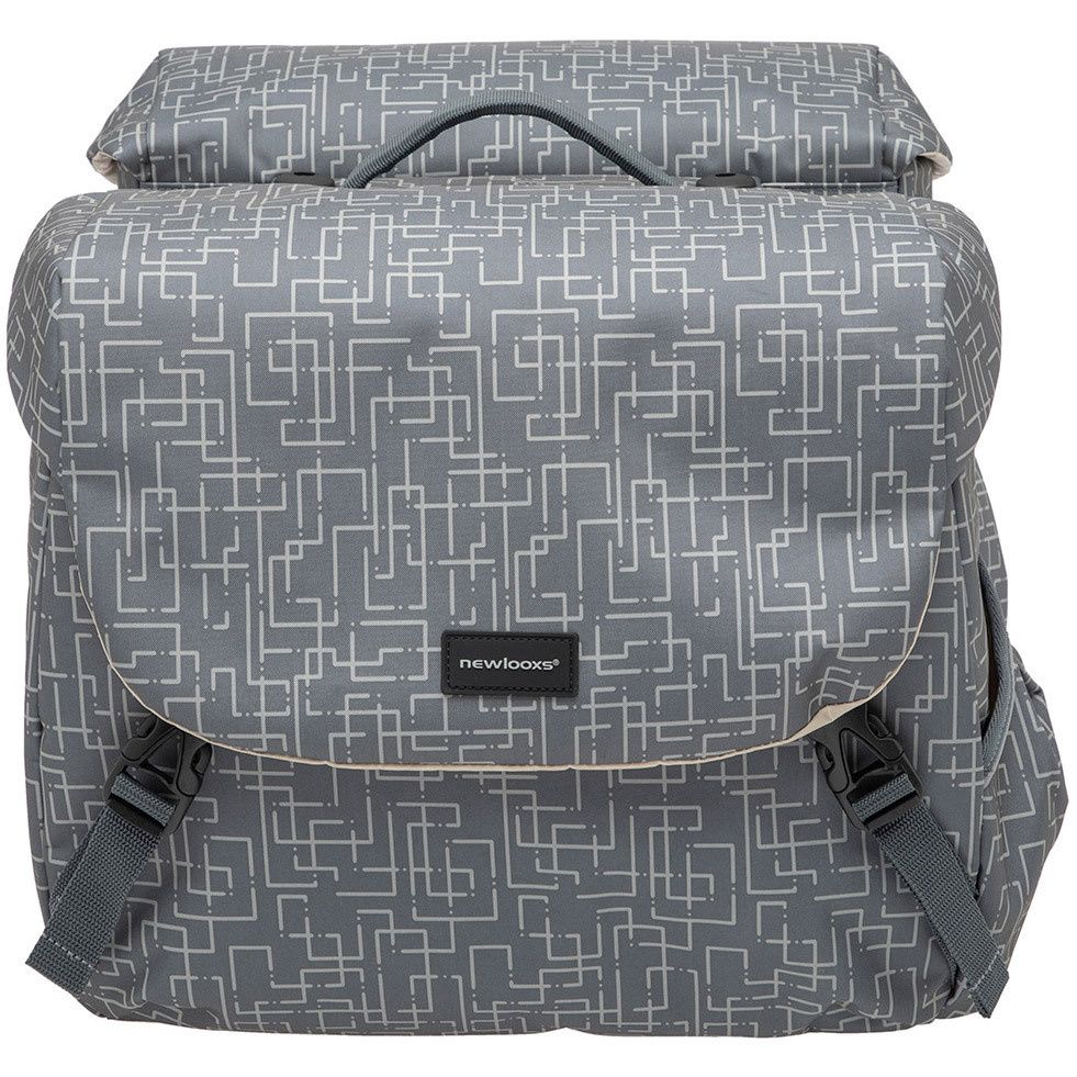 New Looxs Ivy Mondi Joy dubbele fietstas Racktime - 38 liter - grijs