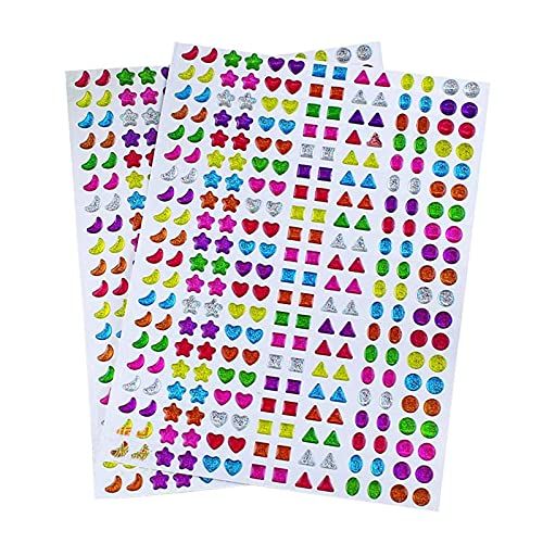 Lvcky 840 stuks sticker oorbellen 3D edelstenen sticker meisjes stok op oorbellen
