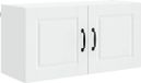 Meuble de cuisine sans marque avec étagère - Armoire murale de cuisine - Rangement de vaisselle - Étagères réglables - 80 cm de large - Blanc