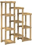 vidaXL Plantenstandaard Wit 85 x 30 x 114,5 cm Massief Acacia Hout