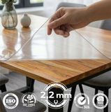 HOMEWELL® Tafelbeschermer Transparant Glashelder 90x220cm