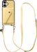 AVY Leren Hoesje geschikt voor Apple iPhone 17 | Met Koord en Kaarthouder | Compatibel met MagSafe | Leather Case met Crossbody Koord & Wallet | Long Leather | Croco Geel