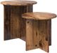 vidaXL Set de tables d'appoint - 2 pièces - Bois vieilli - Ø 45 x 45 cm