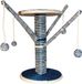 Arquivet Krabpaal wit en blauw voor katten, 29x29x44 cm