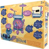 LEXIBOOK Stitch compleet elektronische lichtgevende drumset met kruk