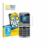 BROTECT Screenprotector 3 Stuks voor bea-fon Fold 10 LTE Beschermglas transparant