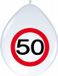 Folat Bv Ballonnen 50 jaar - 24 stuks - 30 cm - Verkeersbord - Sarah/Abraham - Multi