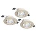 EGLO Saliceto LED Inbouwspot - Nikkel - Set van 3 stuks