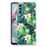 B2Ctelecom Motorola Moto G60 | Flexibel TPU Case | Orchidee Groen