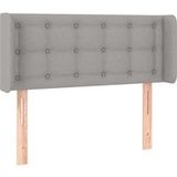 Tête de lit avec oreilles gris clair 83x16x78/88 cm tissu